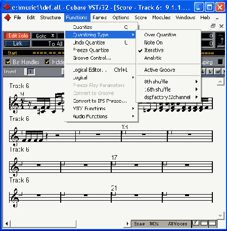 Диалоговое окно Insert Quantize