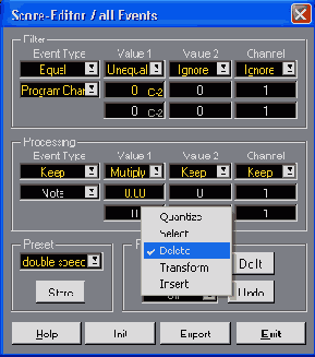 Раскрывающийся список модуля Function