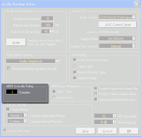 Модуль MIDI to Audio Delay