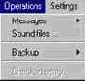 Меню Operations (Операции)